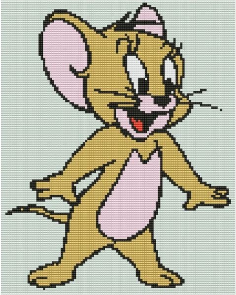 Схема вышивки бисером - Мышонок Джери